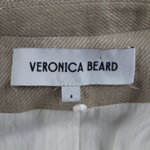 Veronica Beard Blazer Women 4 Kimmel Dickey Jacket Tan Classic Workwear Business - Picture 10 of 14